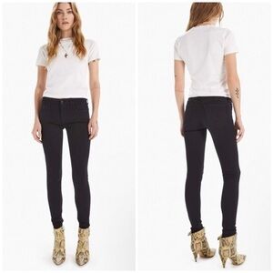 MOTHER The Looker Skinny Jeans Black Not Guilty